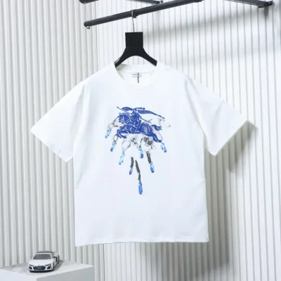 Short-sleeved T-shirt with toothbrush embroidery and spray pattern by Warhorse