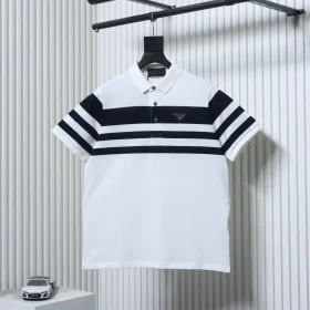 Striped short-sleeved polo shirt M-XXL