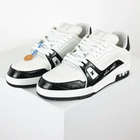 Trainer Sneakers Black Alligator and Grained Calfskin