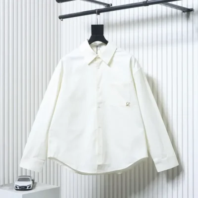 White, contrasting, embroidered shirt