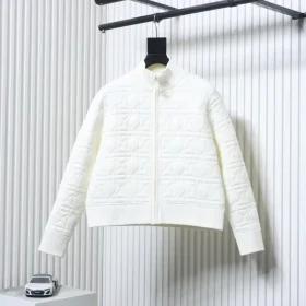 quilted silk wool coat with diamond pattern